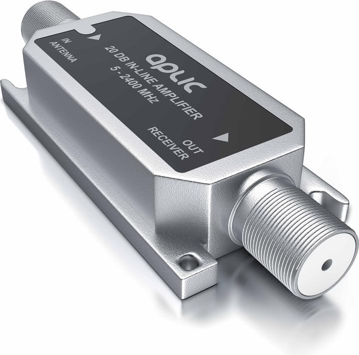 Produktbild Aplic Inlineverstärker, Satelliten Leitungsverstärker, Inline 5 - 2400 MHz SAT Verstärker, F-Buchsen (Verstärker)