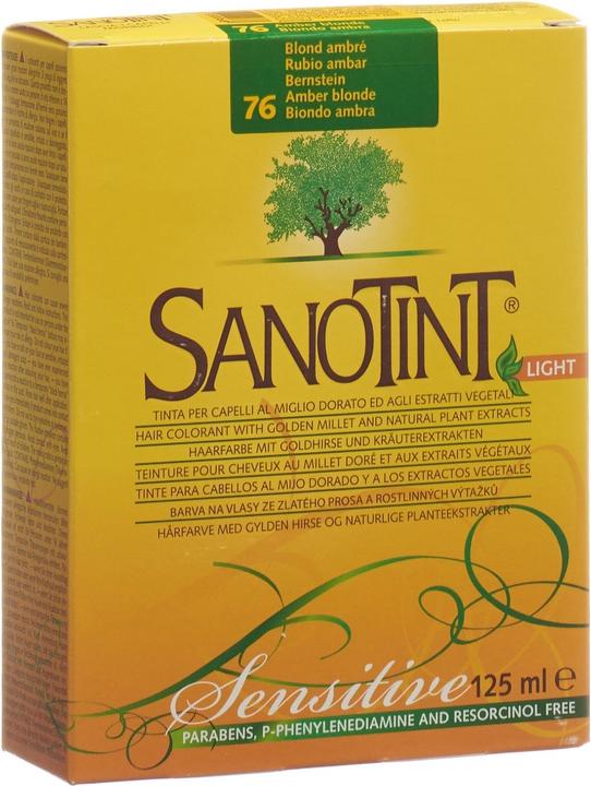 Actual product image Sanotint Sensitive Light Haarfarbe 76 bernstein (76 amber)