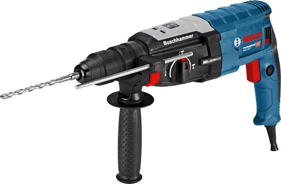 Bosch Professional Bohrhammer mit SDS plus GBH 2-28 F inkl. Flachmeiel, 3-tlg. Bohrer-Set SDS plus (Netzbetrieb)