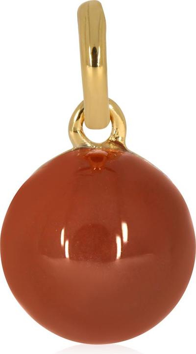 Immagine prodotto Xen Ciondolo con pietra di luna color cioccolato da 10 mm, circa 4,5 ct. placcato oro giallo (Argento 925)