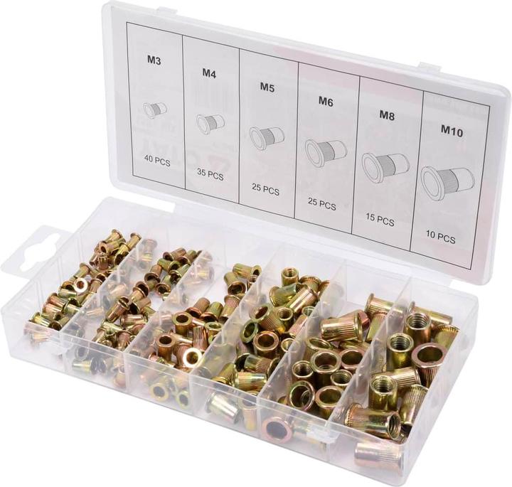 Image du produit Yato Jeu d'écrous à river en acier M3-M10 150 pièces