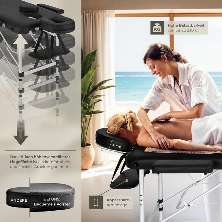 Actual product image tectake 2 zone massage table