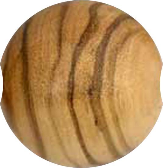 Actual product image Star Piercing Ball Closure olive wood ball (without brass, Organic)