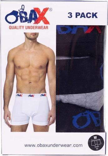Image du produit Obax Sous-Vêtements Boxer Homme 3p Noir/Gris XL (XL)