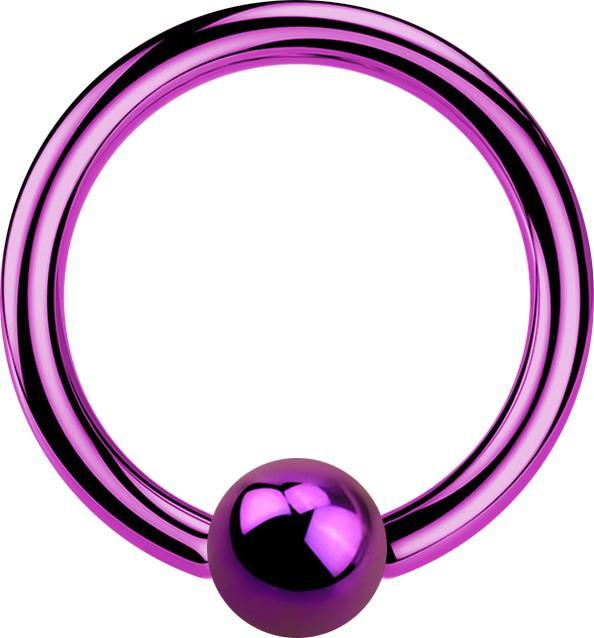 Produktbild Star Piercing Micro Ball Closure Ring violett (ohne Messing, Titan G23)