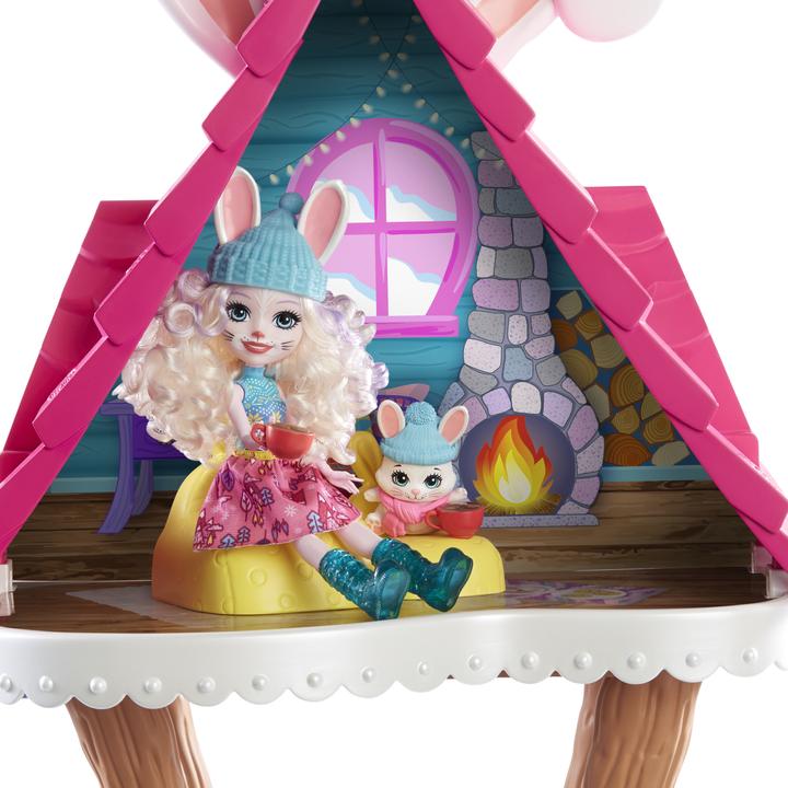 Actual product image Enchantimals Hoppin' Ski Chalet With Bevy Bunny & Jump Dolls