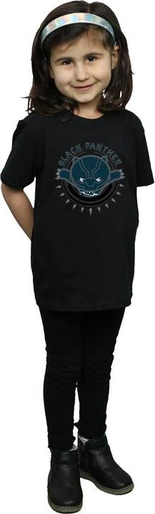 Actual product image Girls Kawaii Black Panther Pounce Cotton T-Shirt (140, 146)