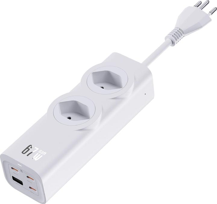 Image du produit Schönenberger Station de chargement rapide (2 x, Type 13, USB-C, USB-A, 2 m)