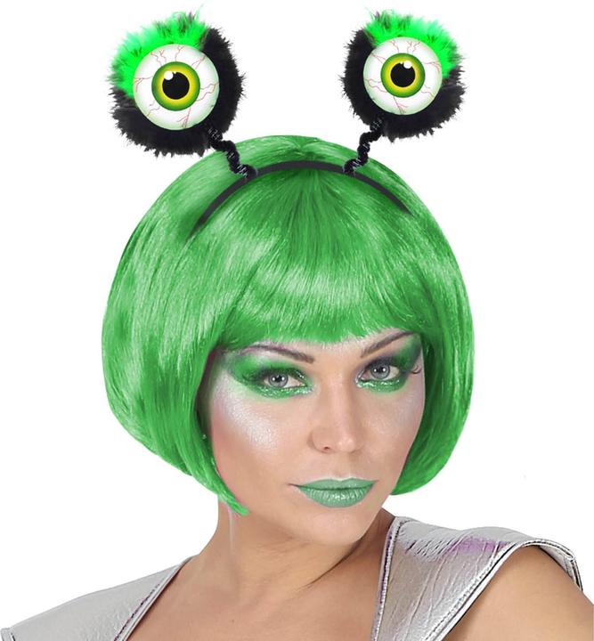 Actual product image Widmann Haarreif Mit Augen Und Grünen Federn