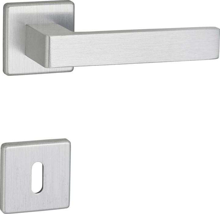 Image du produit Thirard Poignée sur rosace zibel satin chromé (Garniture de porte)