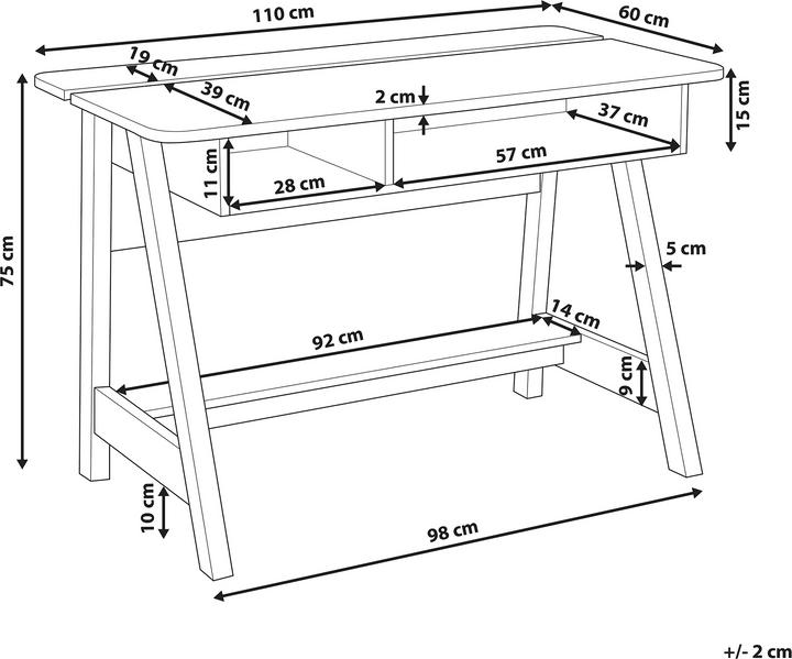 Produktbild Beliani Jackson (110 x 60 x 75 cm)