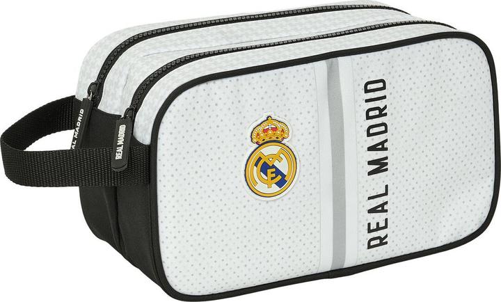 Real Madrid CF Borsa da viaggio Real Madrid C.F. Bianco Grigio Sportivo 26 x 15 x 12,5 cm