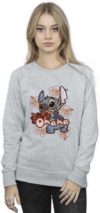 Produktbild Disney Lilo And Stitch Ohana Orange Hibiscus Sweatshirt (L)