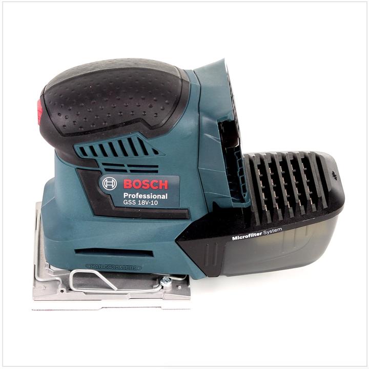Productafbeelding Bosch Professional Bosch GSS 18V-10 Accu Vlakschuurmachine 18V + 1x Accu 5.0Ah + Lader + L-Boxx (Vlakschuurmachine)