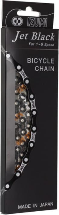 Image du produit Izumi Chain MFG Chaîne 410 C JB/S 5-6 plateaux - Jet Black / Argent (1-vitesse)