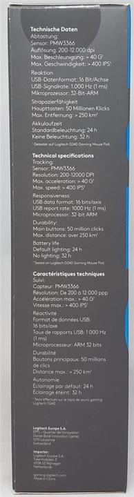 Produktbild Logitech G G703 Lightspeed (Kabelgebunden, Kabellos)