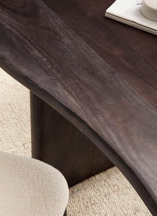 Produktbild FineBuy Schreibtisch Computertisch 180 cm Massivholz Bürotisch Nierenform