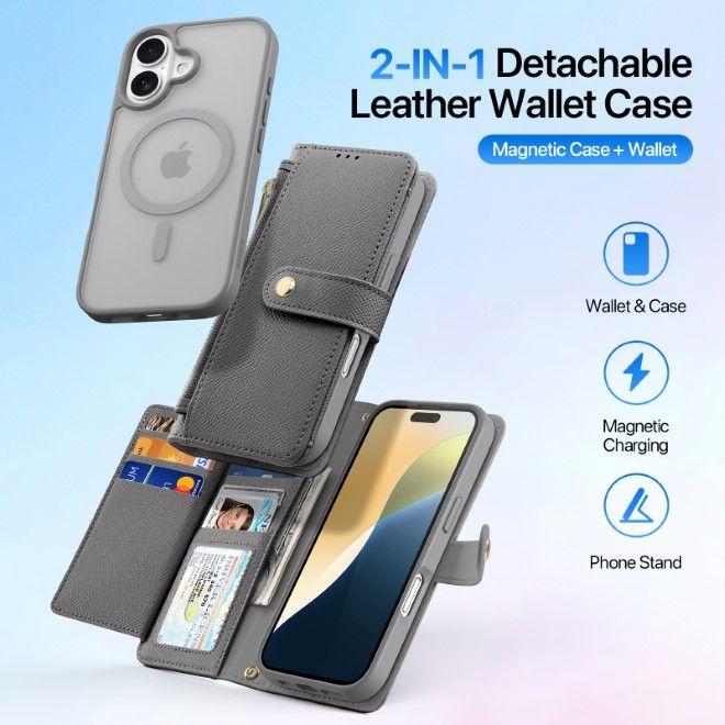 Produktbild Dux Ducis Lawa Series MagSafe Kunstleder Bookcover Hülle (Apple iPhone 16 Plus)