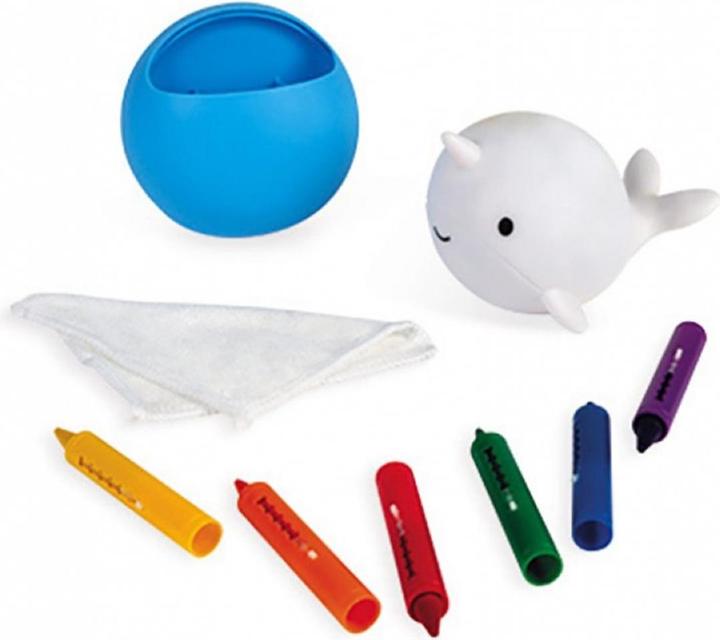 Janod Narwal bathtub painting set