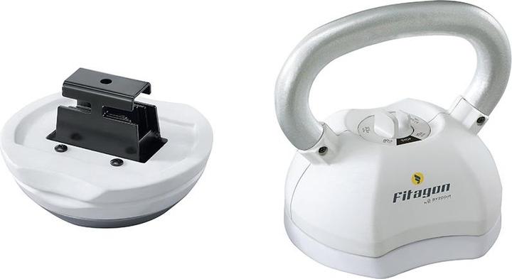 Fitagon verstellbare Kettlebell (Weiss, 18kg) (1 x 18 kg)