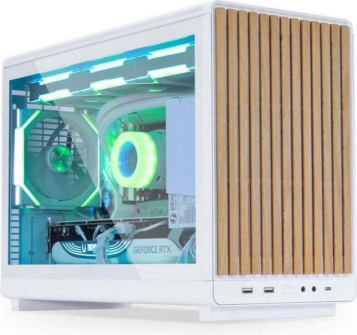 Actual product image Lian-Li DAN Cases A3-mATX Wood Edition PC-Gehäuse, Micro-ATX - Buche, weiss (mATX, Mini-ITX)