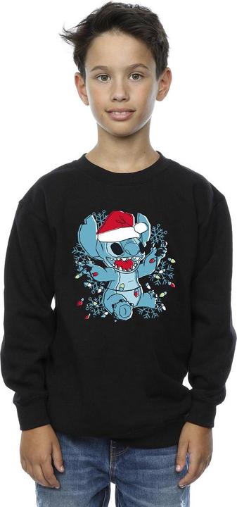Immagine prodotto Disney Lilo And Stitch Christmas Lights Sketch Felpa Ragazzi (152, 158)