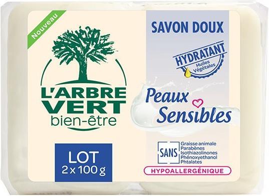 Image du produit L'arbre vert Savon écologique Peaux sensibles Français (Lotion au savon)