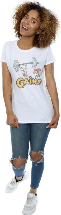 Actual product image The Flintstones Womens/Ladies Bam Bam Gains Distressed Cotton T-Shirt (L)