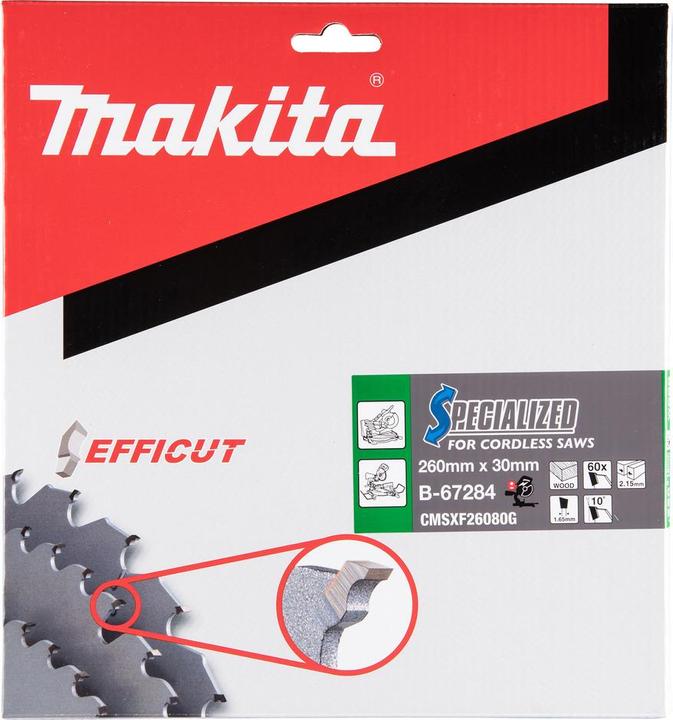 Productafbeelding Makita EFFICUT zaagblad 260x30x60Z