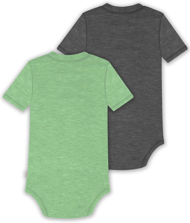 Actual product image Normani Set of 2 baby merino short-sleeved body "Tihoi" - 9321 (62)