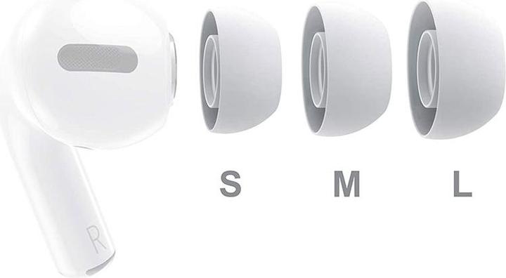 Produktbild Apfelkiste Airpods Pro Silikon Ohrpolster Rutschfeste Eartips Gr. S/M/L - Weiss (AirPods Pro)