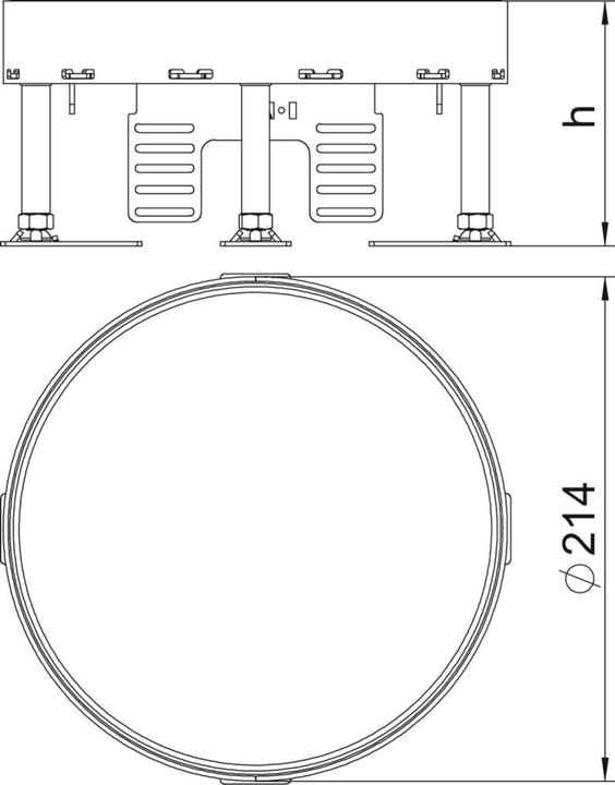 Produktbild OBO Bettermann OBO RKR2 4SL2 V2 20 Schwerlastkassette blind 20 kN 200x200mm