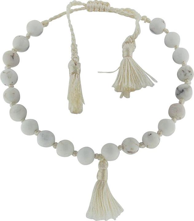 Immagine prodotto Leyda Bracciale pompon (22 cm, Seta, Pietra)