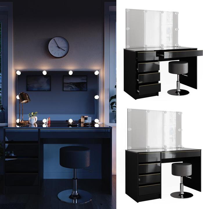 Image du produit Vicco Sherry avec tabouret et éclairage (120 x 75 x 55 cm)