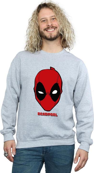 Actual product image Mens Deadpool Mask Sweatshirt (S)