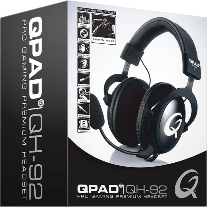 Produktbild QPAD QH-92 RGB-Stereo-Gaming-Headset schwarz (Kabelgebunden)