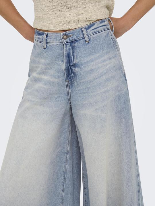 Produktbild Only ONLLA Hohe Taille Weiter Beinschnitt Jeans-Shorts Jeans-Shorts (XL)