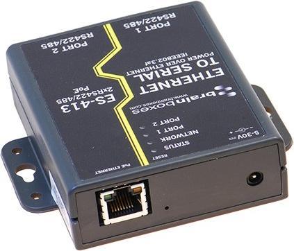 Produktbild Brainboxes PoE Serieller Geräteserver mit Wechseladaptern, 100Mbps, Serial Ports - 2, RS422 / RS485