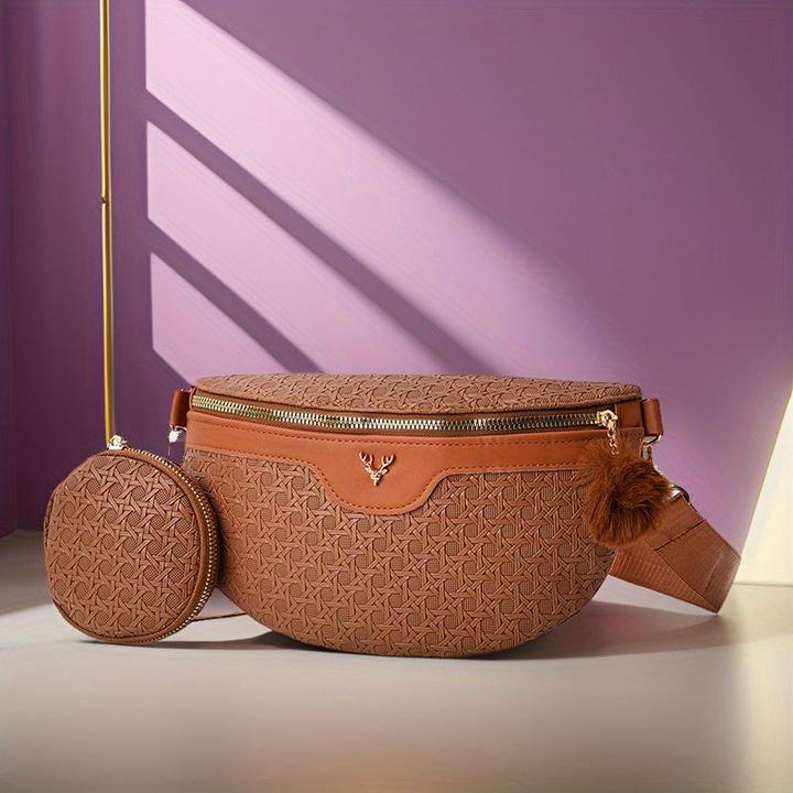 Immagine prodotto Only-Bags.Store Due pezzi con decorazioni di cervo Borsa da petto alla moda Set di borse a tracolla