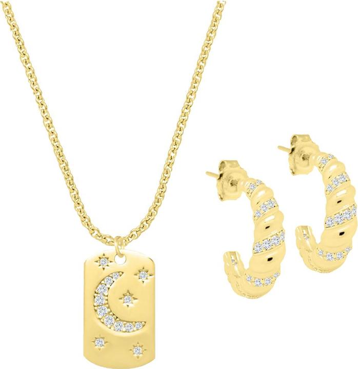 Immagine prodotto Candy Parure di gioielli Sky, argento Sterling 925, placcata oro (Argento 925, Placcato oro 18k)