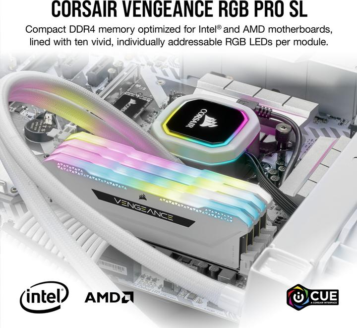 Produktbild Corsair Vengeance RGB Pro SL (2 x 8GB, 3200 MHz, DDR4-RAM, DIMM)
