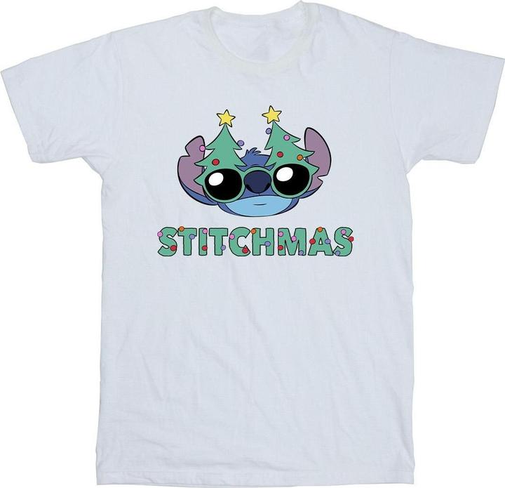 Actual product image Disney Mens Lilo & Stitch Stitchmas Glasses T-Shirt (3XL)