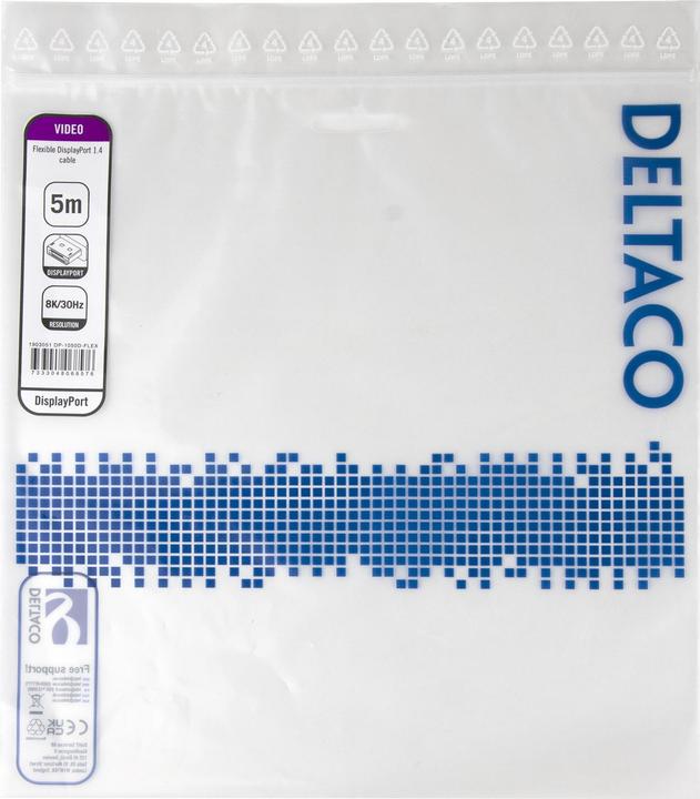 Produktbild Deltaco DP-1050D-FLEX (5 m, DisplayPort)