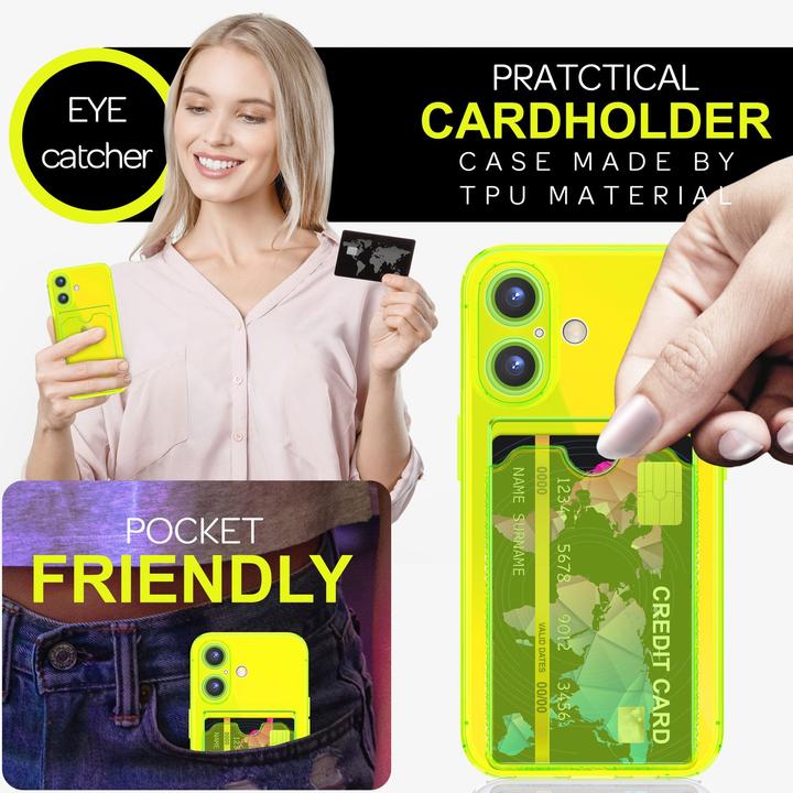 Image du produit Nalia Transparent Transparent Silicone Porte-cartes (Apple iPhone 16)