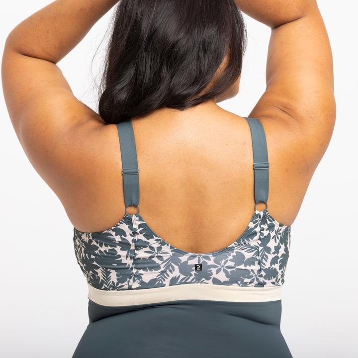 Produktbild Nabaiji Badeanzug Damen Mia Palm beige/khaki. Körbchengrösse D/E (44)