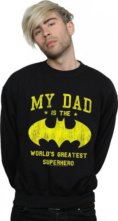 Image du produit Mens Batman My Dad Is A Superhero Cotton Sweatshirt (S)
