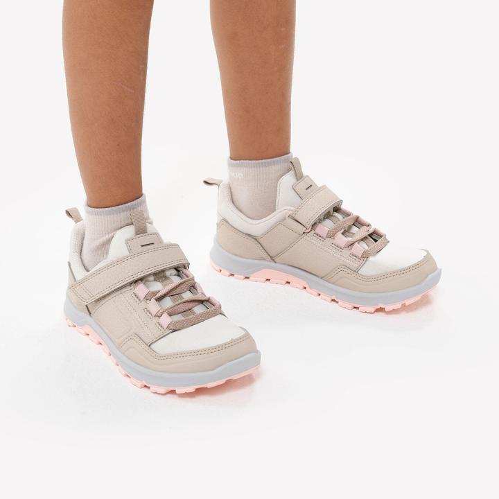 Actual product image Quechua Hiking shoes kids size 28-34 low velcro hiking - NH500 beige/pink (30)