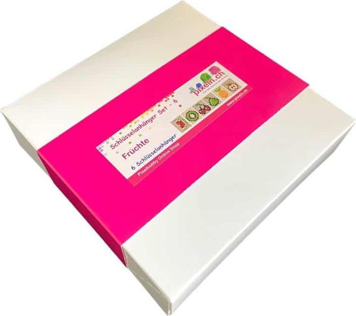 Immagine prodotto Pixelhobby Set regalo portachiavi 6 pezzi - frutta