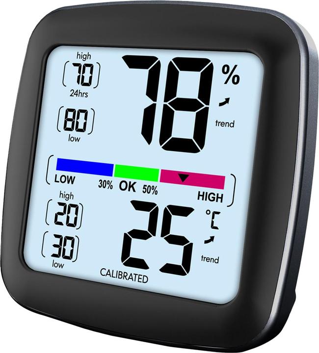 Image du produit Casativo Thermomètre/hygromètre numérique de précision avec écran LCD, étalonnable
