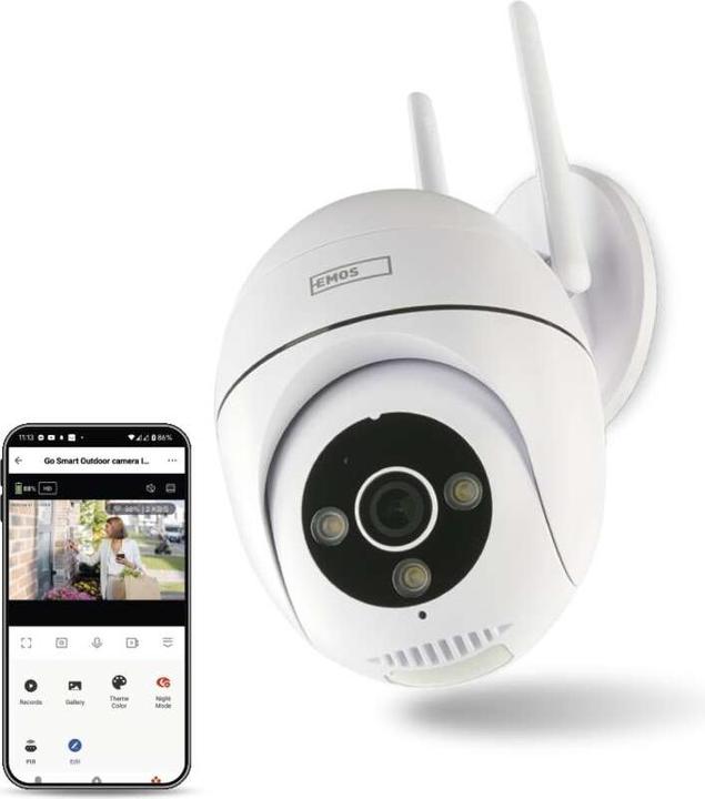 Image du produit Emos GoSmart Caméra IP rotative d'extérieur avec WiFi IP-800 WASP, blanc